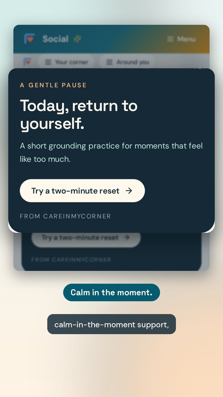 Calm in the moment